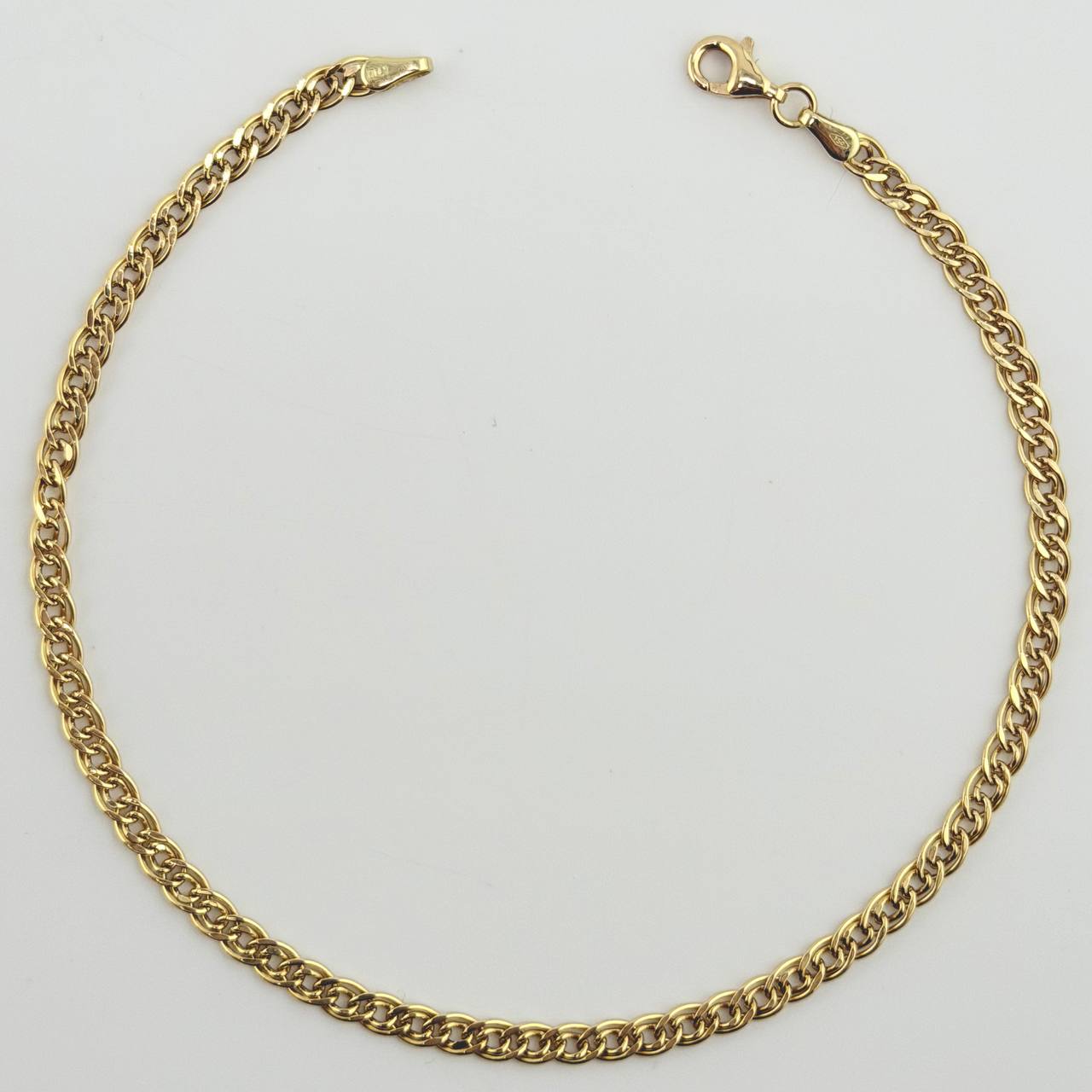 Tobillera Garibaldi 3.3gr / 25cm / 3.6mm Oro Amarillo +3 18K