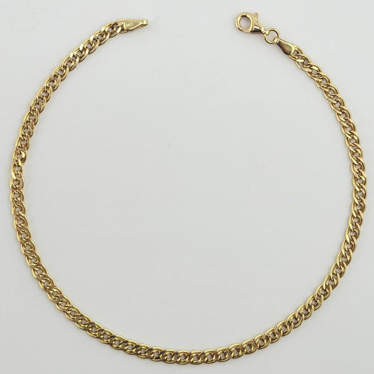 Tobillera Garibaldi 3.25gr / 25cm / 3.7mm Oro Amarillo +3 18K