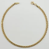 Tobillera Garibaldi 3.3gr / 25cm / 3.6mm Oro Amarillo +3 18K