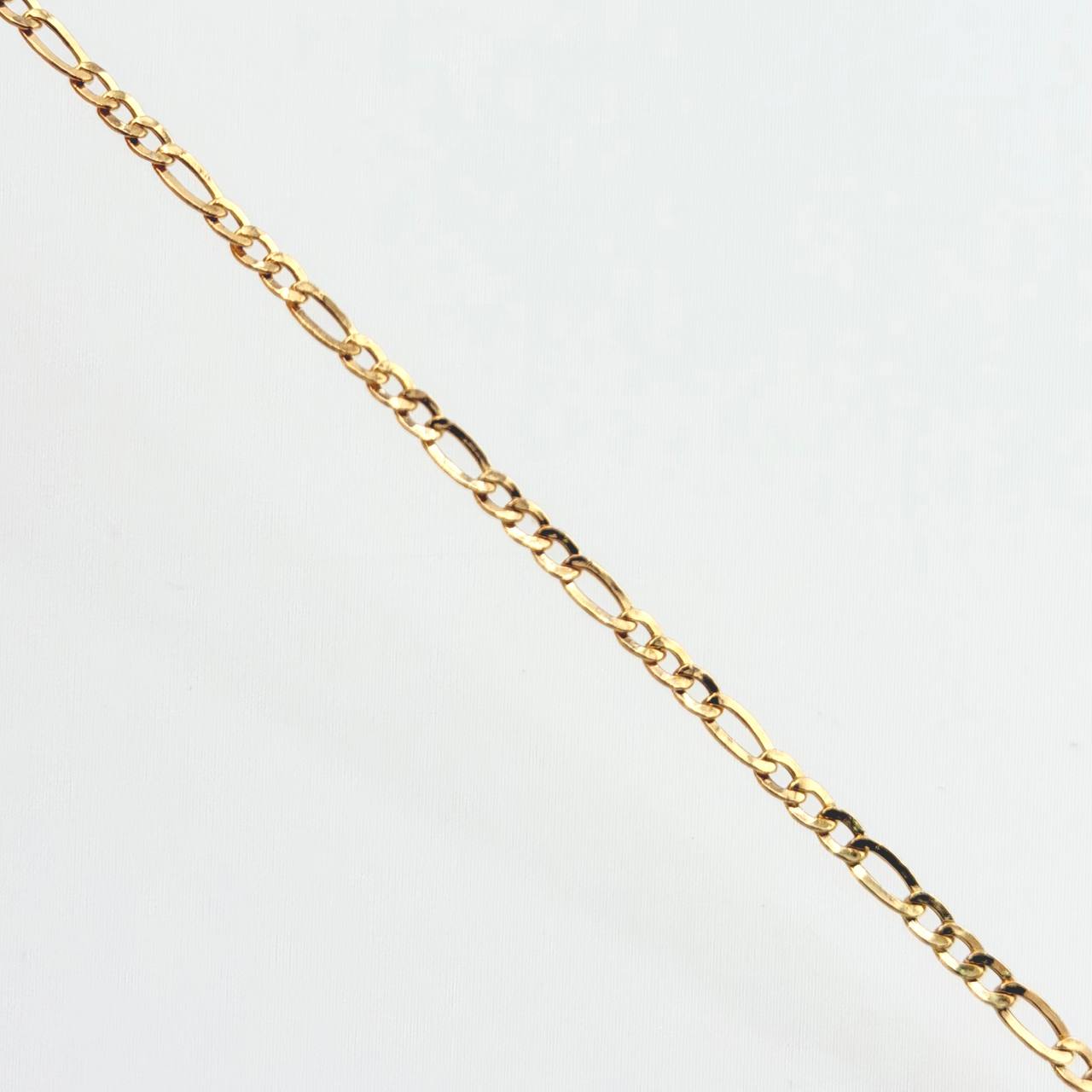 Tobillera Figaro 2.2gr / 25cm / 2.9mm Oro Amarillo +1 18K *