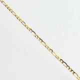 Tobillera Figaro 2.2gr / 25cm / 2.8mm +1 Oro Amarillo 18K *