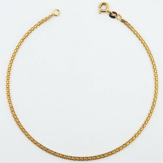 Tobillera China 2.45gr / 25cm / 2.2mm Oro Amarillo +1 18K *