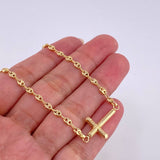 Pulso Gc  Herraje Cruz Rayada 2.45 g / 18.5 cm / 3.2 mm Oro Amarillo 18K