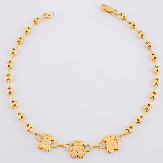 Pulso Gc  Herraje Trio Osos 2.75 g / 18.5 cm / 3.2 mm Oro Amarillo 18K