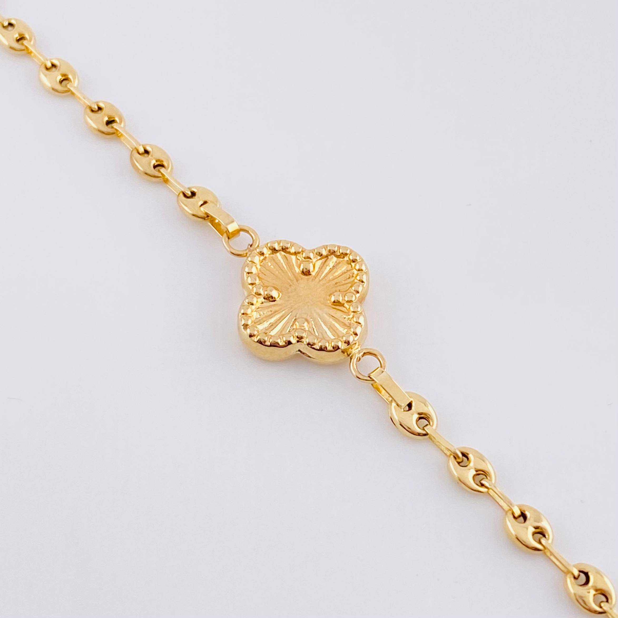 Pulso Gc Herraje Flor Trebol 2.75 g / 18.5 cm / 3.2 mm Oro Amarillo 18K
