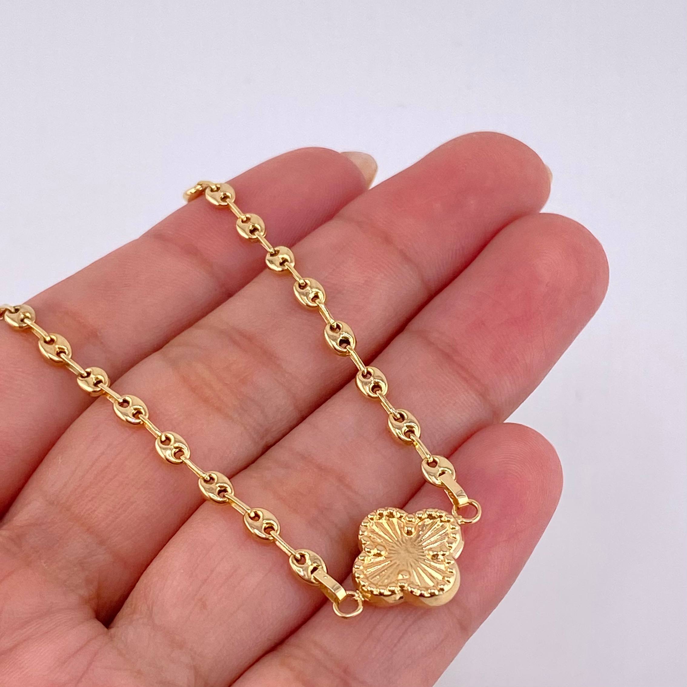 Pulso Gc Herraje Flor Trebol 2.75 g / 18.5 cm / 3.2 mm Oro Amarillo 18K