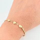 Pulso GC Trio de Corazones 2.2g / 18.6cm / 3.1mm Oro Amarillo 18K