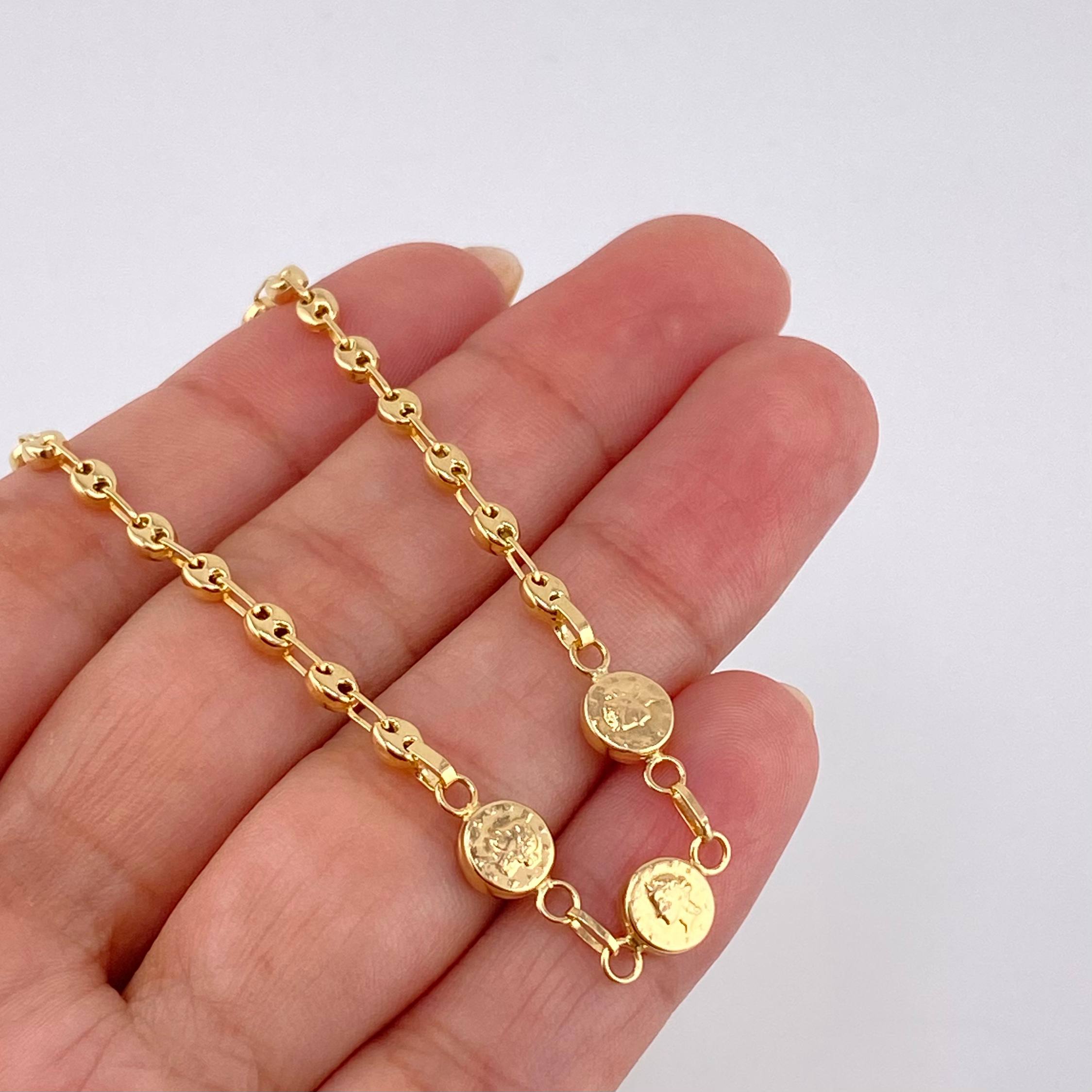 Pulso Gc Herraje Trio Moneda 2.75 g / 17.5 cm / 3.2 mm Oro Amarillo 18K