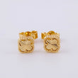Topos Trebol Diamantado 1.25 g / 5.4 mm Oro Amarillo 18K