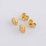 Topos Trebol Diamantado 1.2 g / 5.4 mm Oro Amarillo 18K