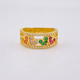 Anillo Carril Corazones 4.05 g / T5 1/4 Oro Amarillo 18K