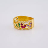 Anillo Carril Corazones 4.05 g / T5 1/4 Oro Amarillo 18K