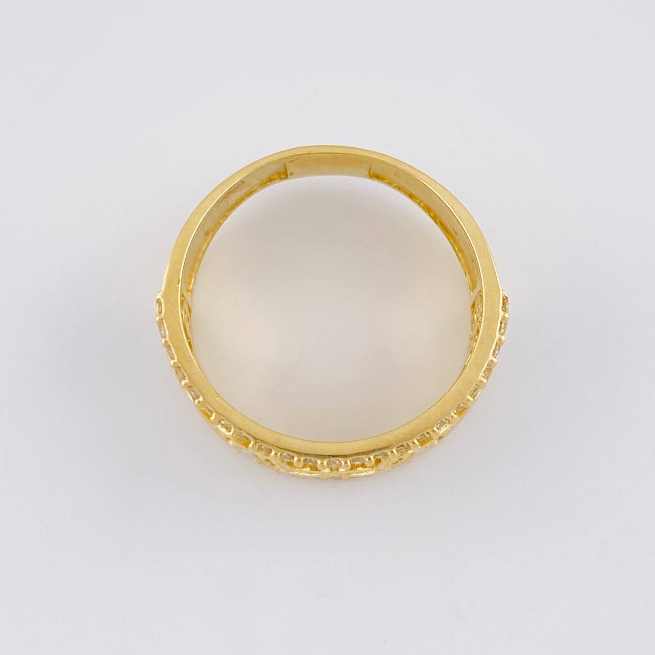 Anillo Carril Corazones 4.05 g / T5 1/4 Oro Amarillo 18K