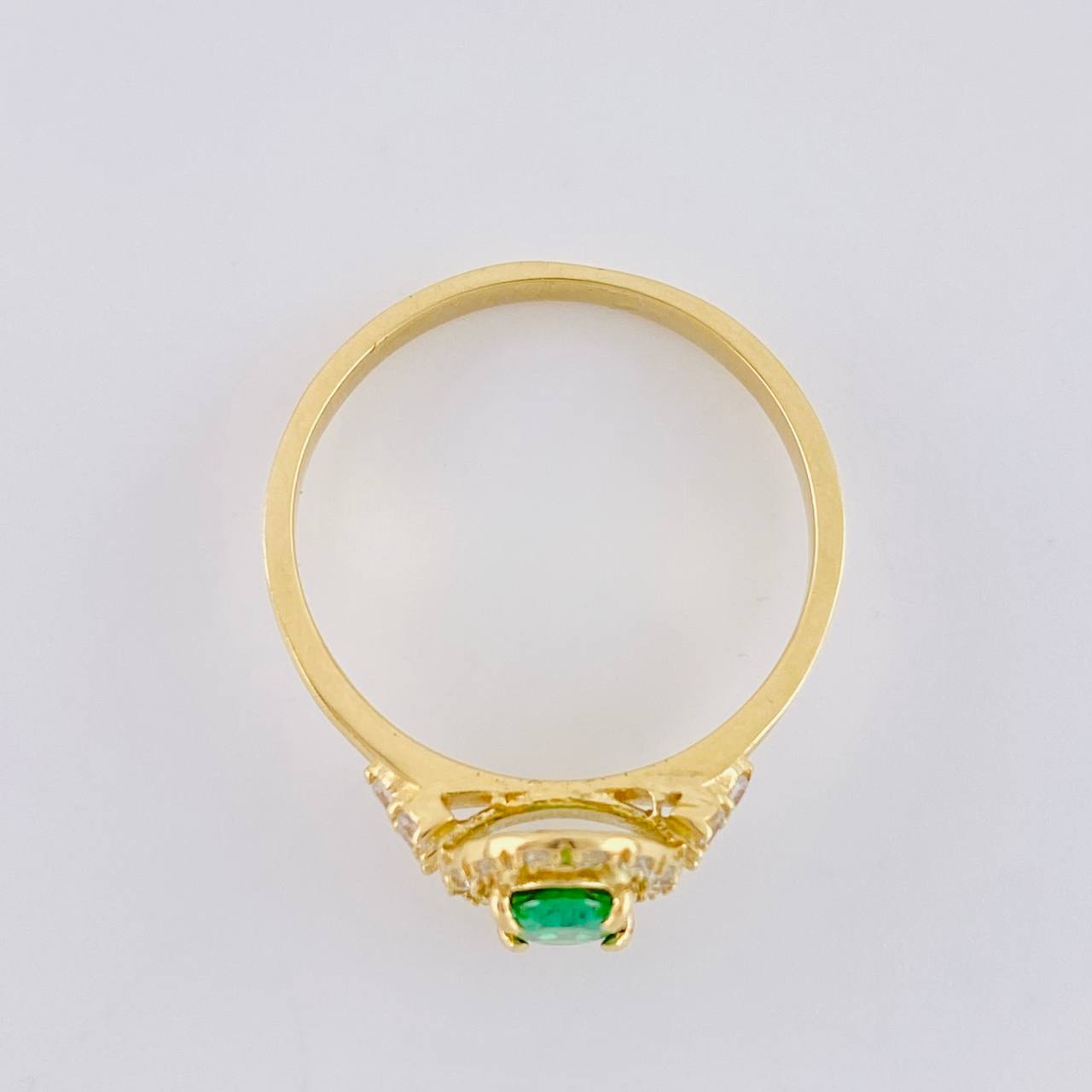 Anillo Solitario Halo 2.75 g / T6 3/4 Oro Amarillo 18K
