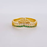 Anillo Corona Doble Linea 3.65 g / T6 3/4 Oro Amarillo 18K