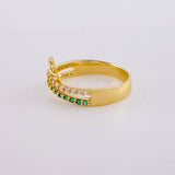 Anillo Corona Doble Linea 3.65 g / T6 3/4 Oro Amarillo 18K