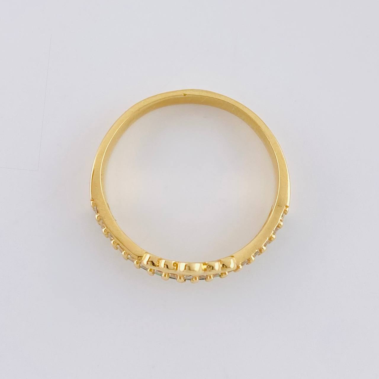 Anillo Corona Doble Linea 3.65 g / T6 3/4 Oro Amarillo 18K
