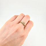 Anillo Corona Doble Linea 3.65 g / T6 3/4 Oro Amarillo 18K