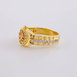 Anillo Correa Corona 4.15 g / T5 1/2 Dos Oros Amarillo Rosa 18K