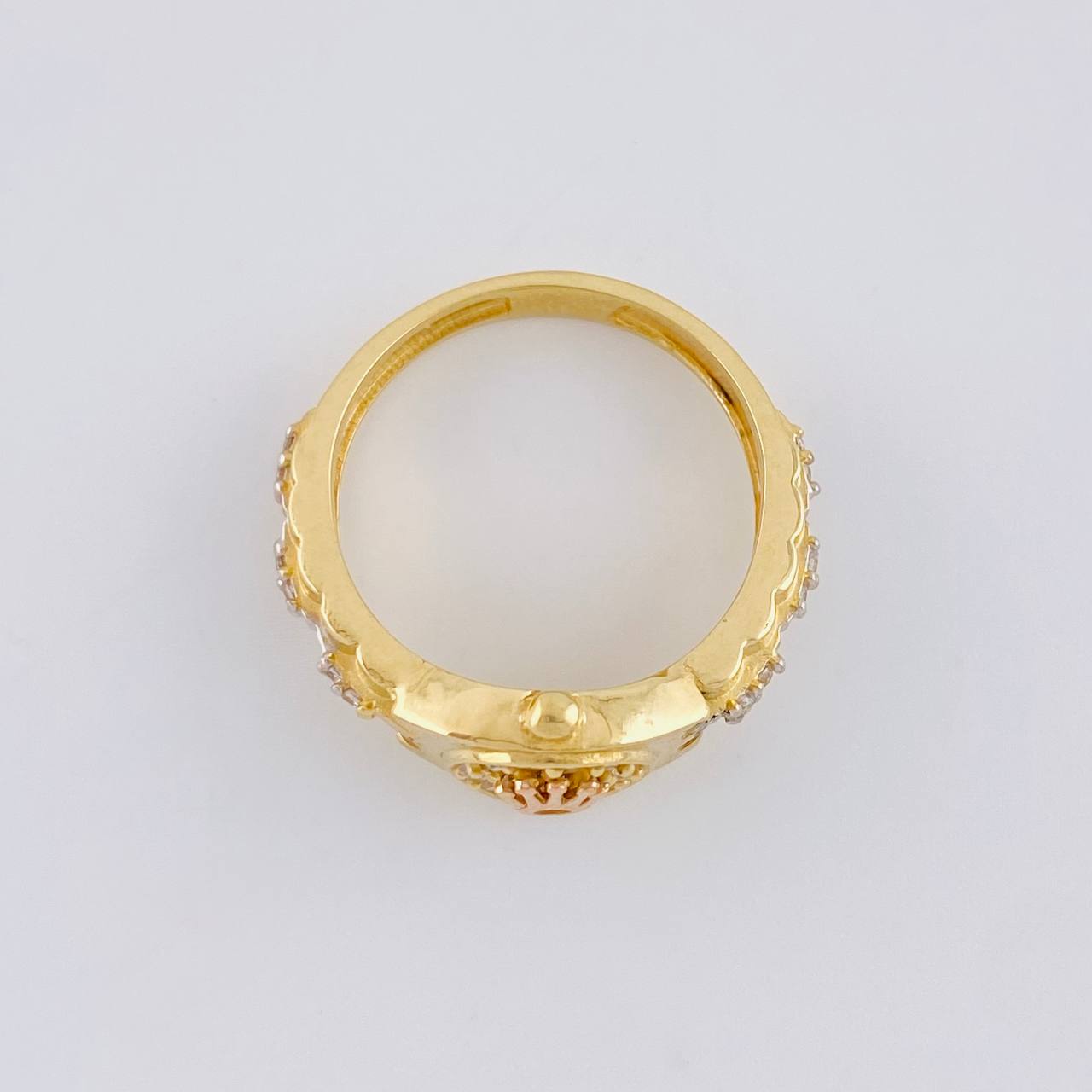 Anillo Correa corona 4.25g / T5 1/2 Dos Oros Amarillo Rosa 18K