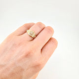 Anillo Correa corona 4.25g / T5 1/2 Dos Oros Amarillo Rosa 18K