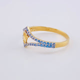 Anillo Corona Rombo 1.9 g / T7 3/4 Oro Amarillo 18K