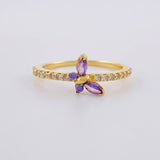 Anillo Churumbela Mariposa 1.9 g / T6 3/4 Oro Amarillo 18K