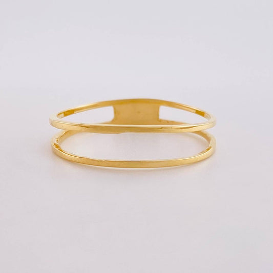 Anillo Doble Linea 1.15 g / T7 3/4 Oro Amarillo 18K
