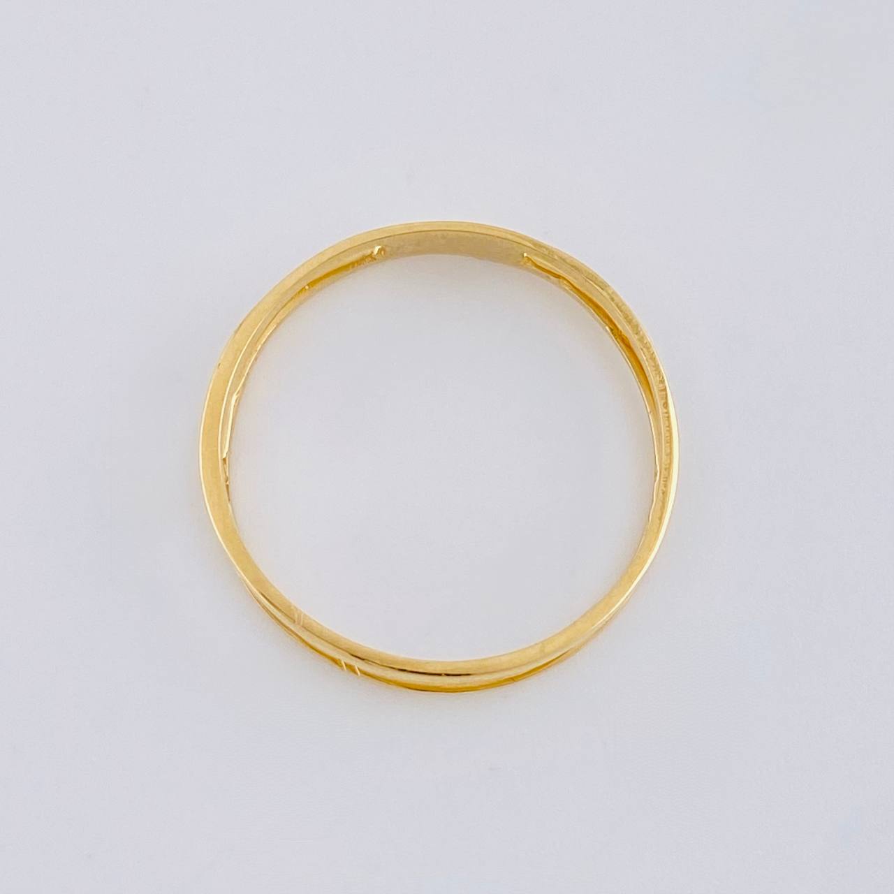 Anillo Doble Linea 1.15 g / T7 3/4 Oro Amarillo 18K