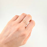 Anillo Doble Linea 1.15 g / T7 3/4 Oro Amarillo 18K