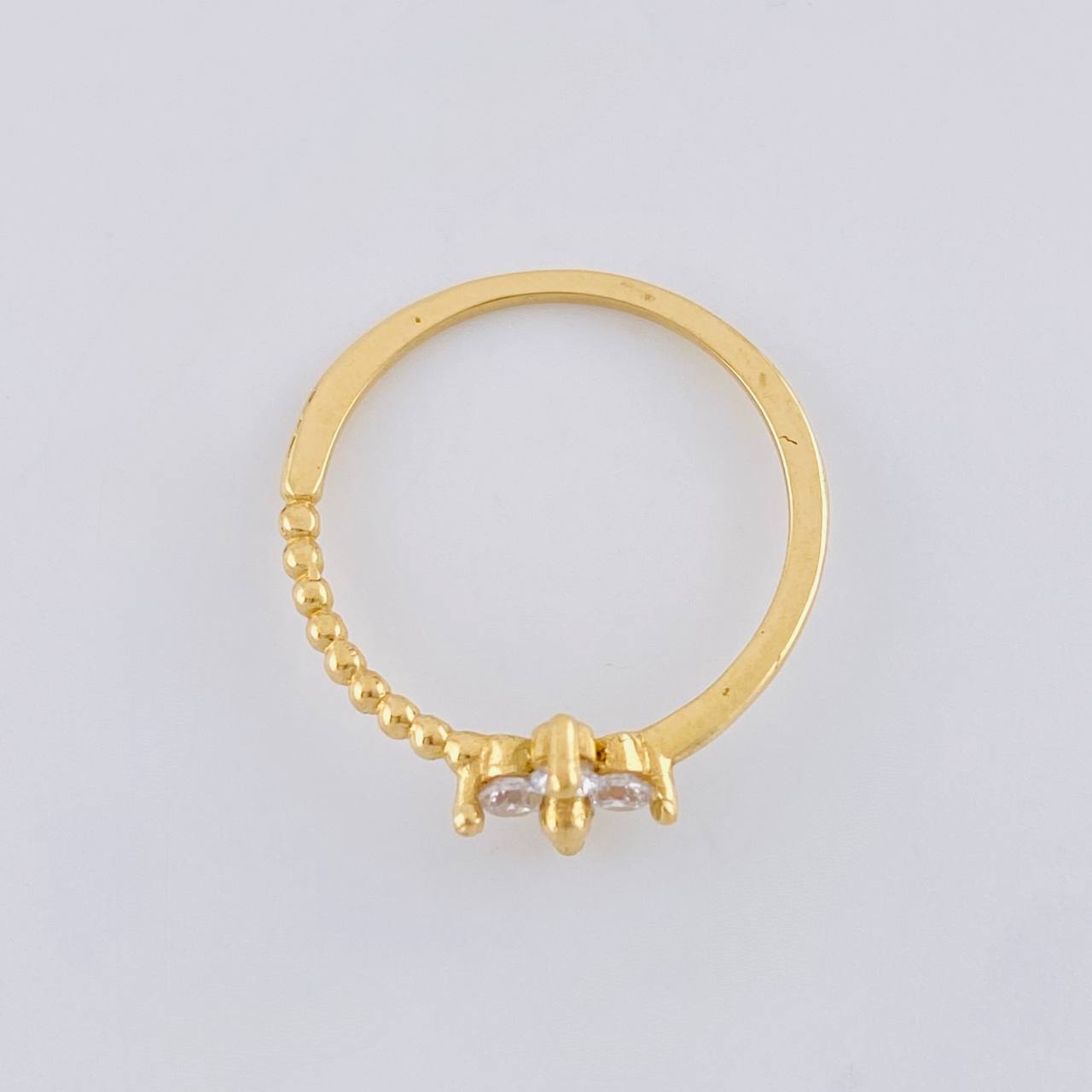 Anillo Flor Burbujas 1.25 g / T5 1/2 Oro Amarillo 18K
