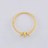 Anillo Flor Burbujas 1.2 g / T5 1/4 Oro Amarillo 18K