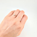Anillo Flor Burbujas 1.2 g / T5 1/4 Oro Amarillo 18K