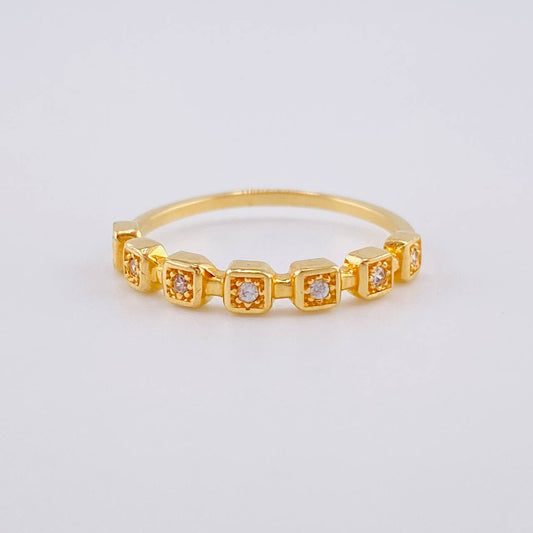 Anillo Churumbela Cubica 1.65 g / T6 3/4 Oro Amarillo 18K