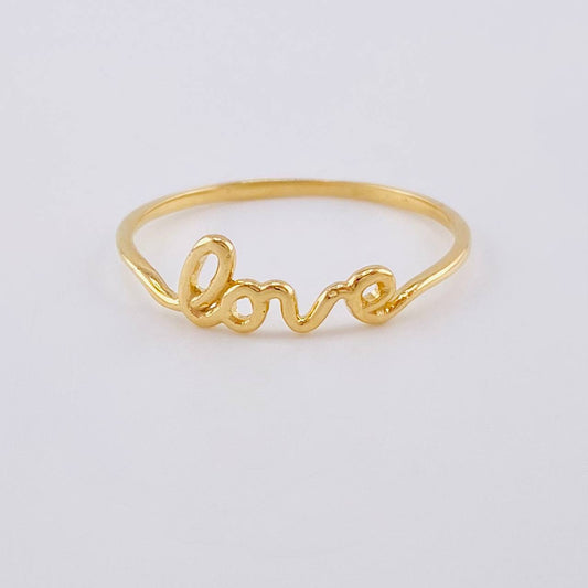 Anillo Love 0.95 g / T7 1/4 Oro Amarillo 18K