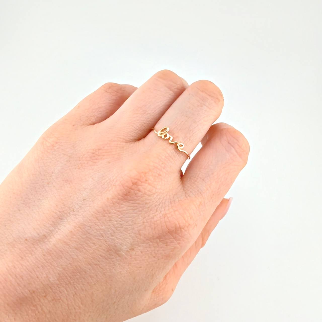 Anillo Love 0.95 g / T7 1/4 Oro Amarillo 18K