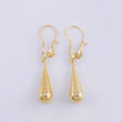 Candongas Lagrima 0.85 g / 3.1 cm Oro Amarillo 18K