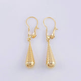 Candongas Lagrima 0.85 g / 3.1 cm Oro Amarillo 18K