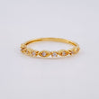 Anillo Linea De Ojos Con Chispas 1.35 g / T6 1/2 Oro Amarillo 18K