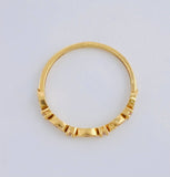 Anillo Linea De Ojos Con Chispas 1.35 g / T6 1/2 Oro Amarillo 18K