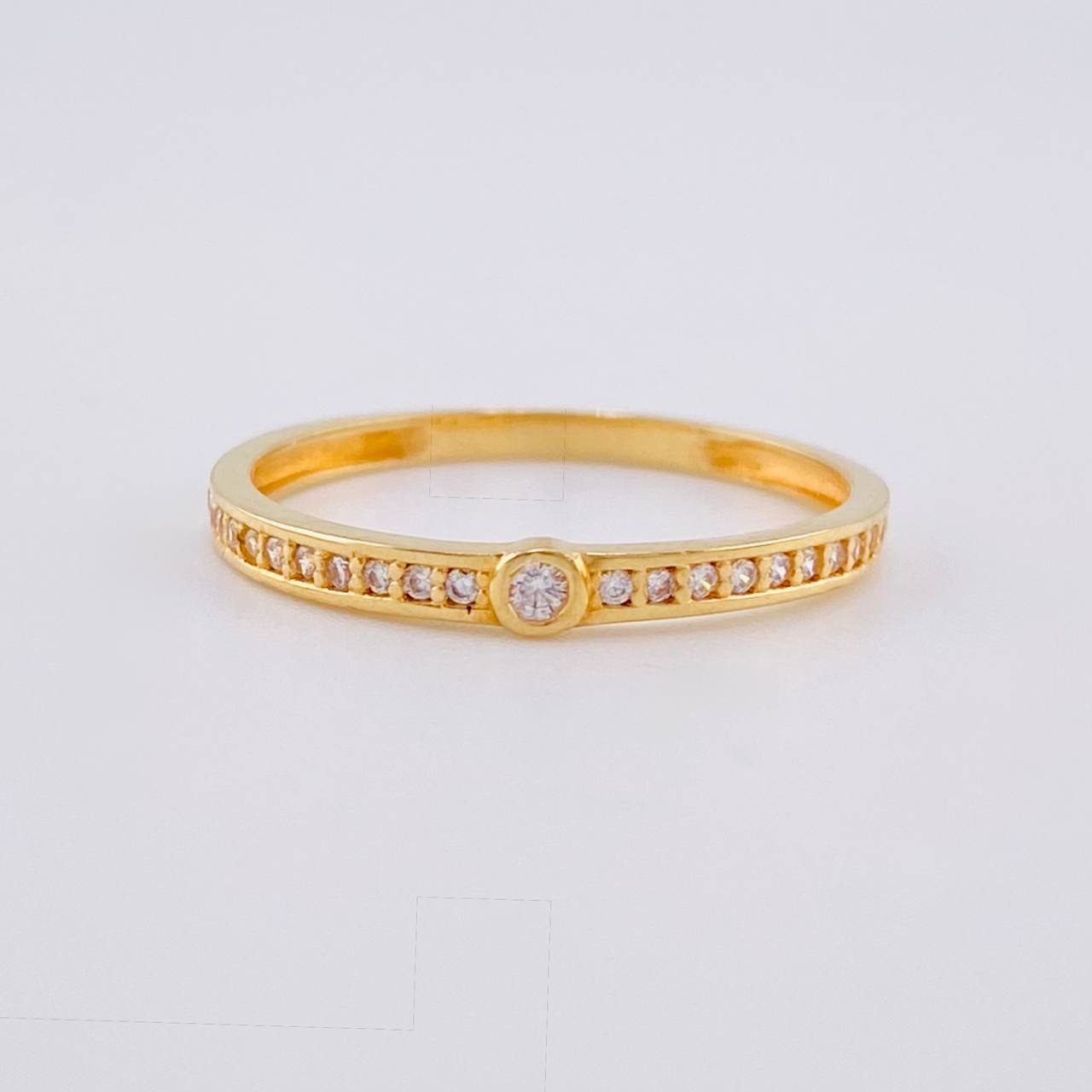 Anillo Medio Carril Grueso 1.45 g / T7 1/2 Oro Amarillo 18K