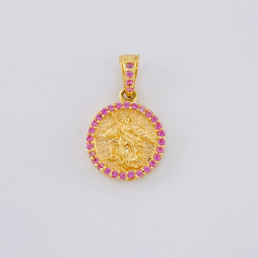 Dije Medalla San Miguel 1.95 g / 1.8 cm Oro Amarillo 18K