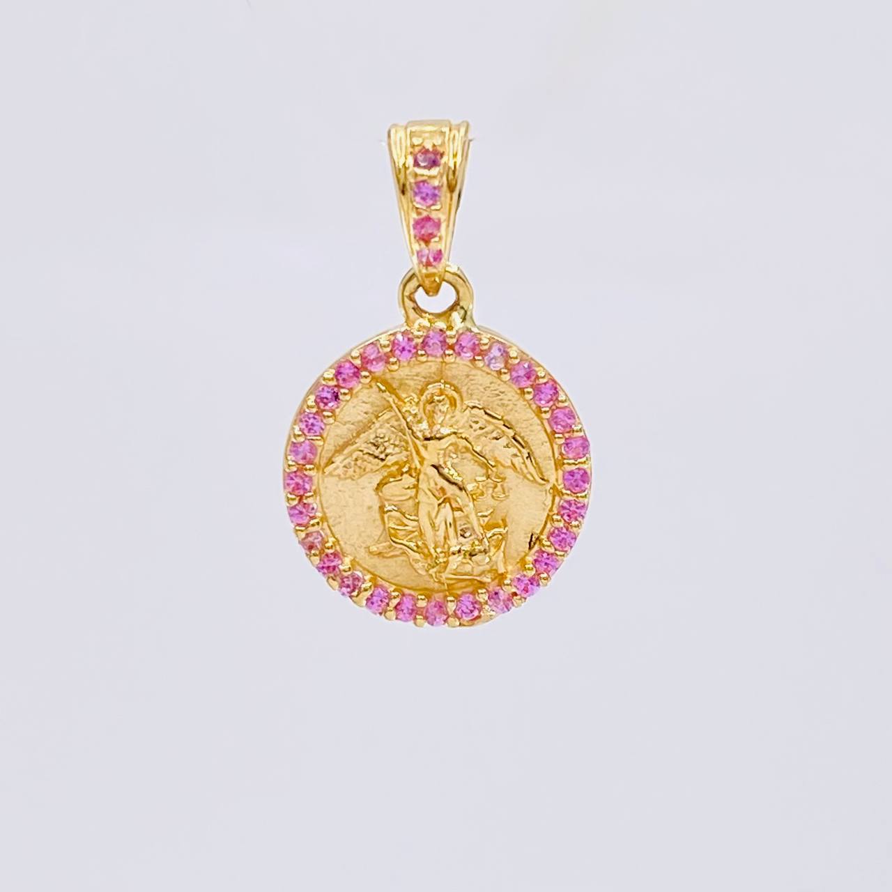 Dije Medalla San Miguel 1.95 g / 1.8 cm Oro Amarillo 18K