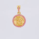 Dije Medalla San Miguel 1.95 g / 1.8 cm Oro Amarillo 18K