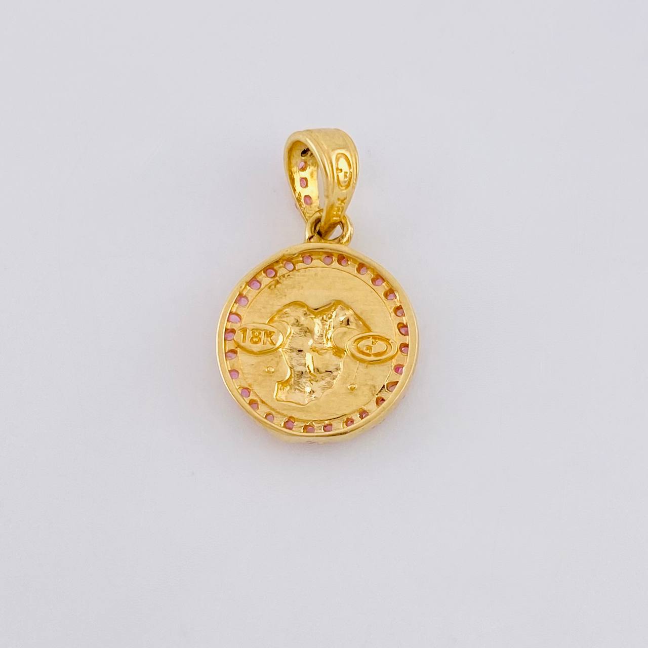 Dije Medalla San Miguel 1.95 g / 1.8 cm Oro Amarillo 18K