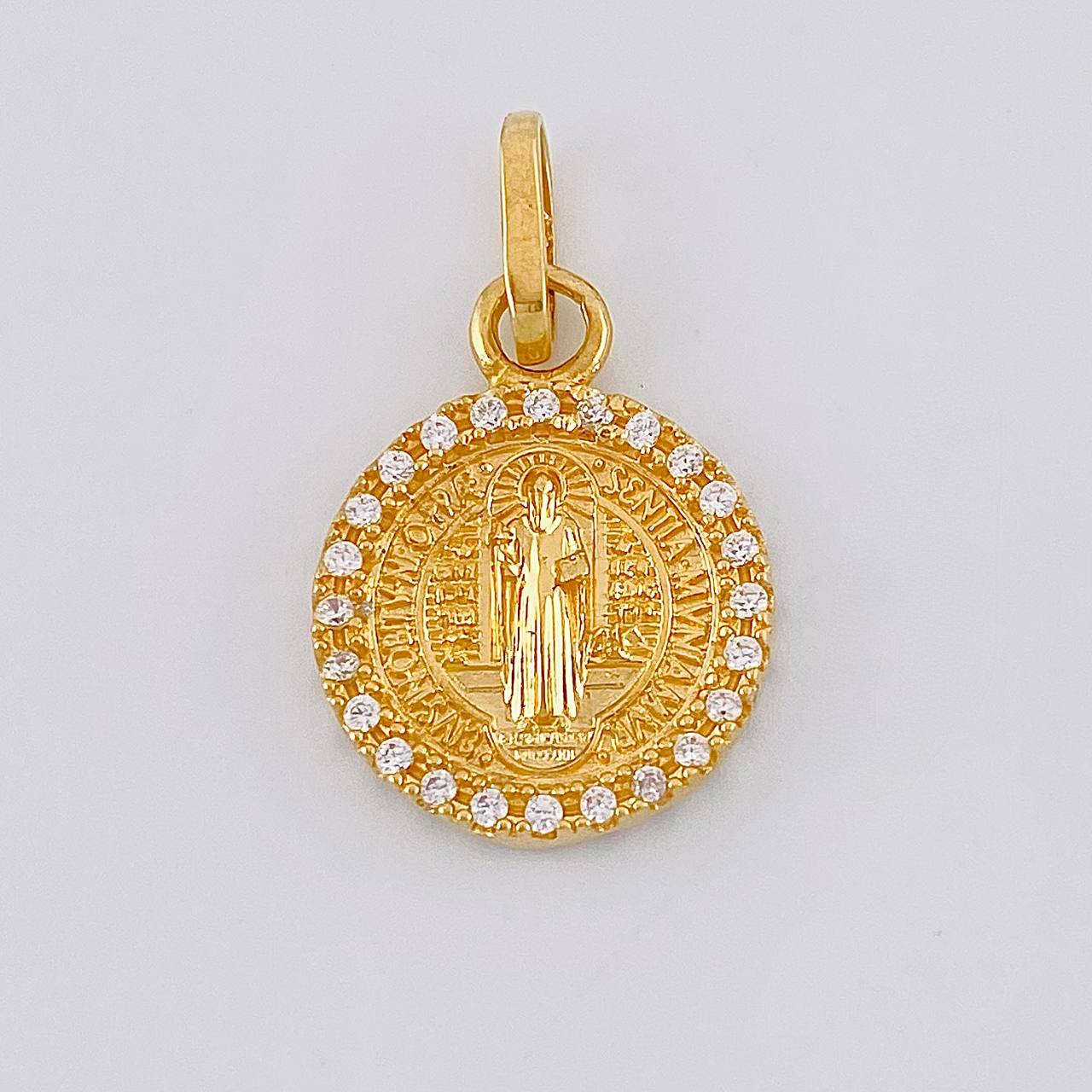 Dije Medalla San Benito 1.9 g / 2 cm Oro Amarillo 18K