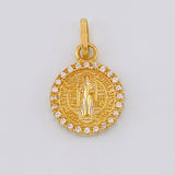 Dije Medalla San Benito 1.9 g / 2 cm Oro Amarillo 18K