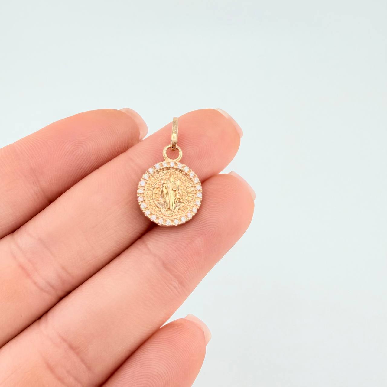 Dije Medalla San Benito 1.9 g / 2 cm Oro Amarillo 18K