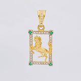 Dije Marco Caballo 2.35 g / 2.5 cm Oro Amarillo 18K