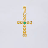 Dije Cruz Corazón 1.7 g / 3 cm Oro Amarillo 18K
